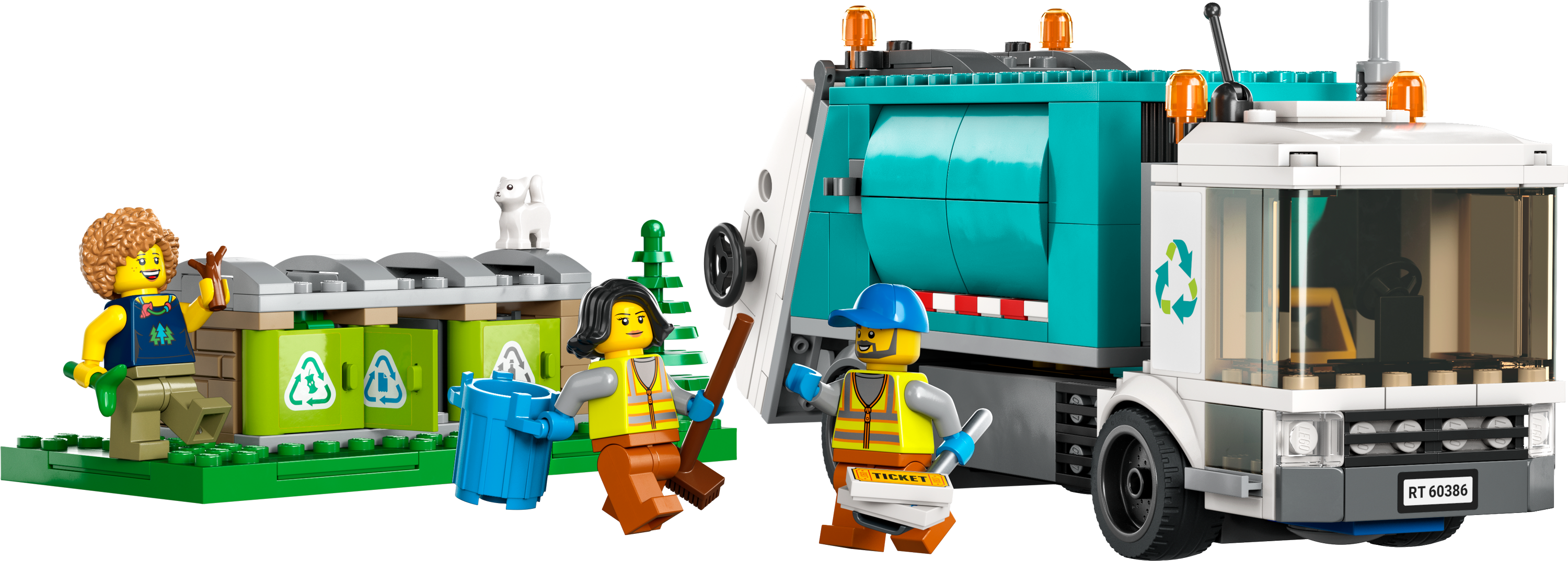 Конструктор LEGO City Сміттєпереробна вантажівка, 261 деталей (60386) - фото 2