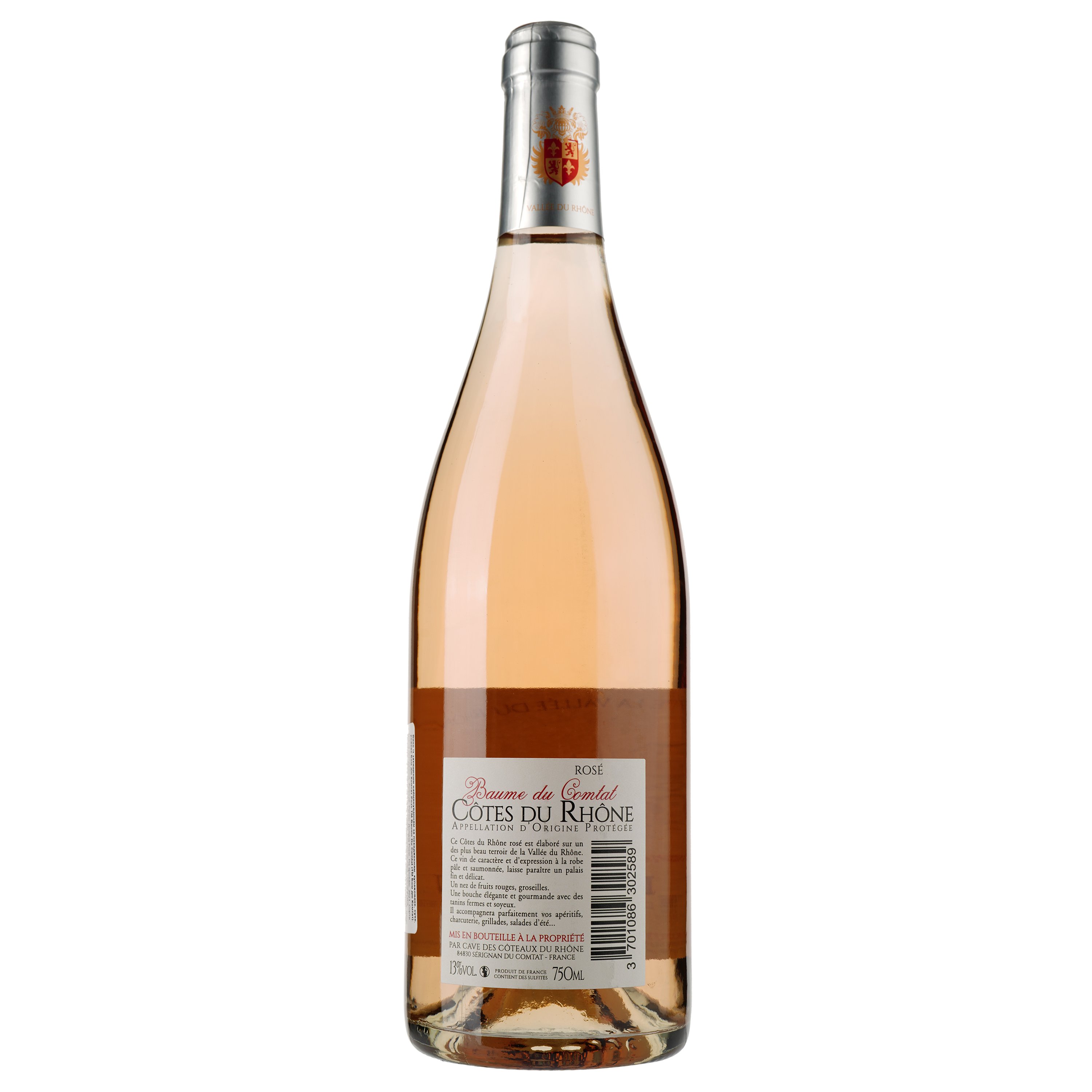 Вино Baume du Comtat Rose AOP Cotes du Rhone, рожеве, сухе, 0,75 л - фото 2
