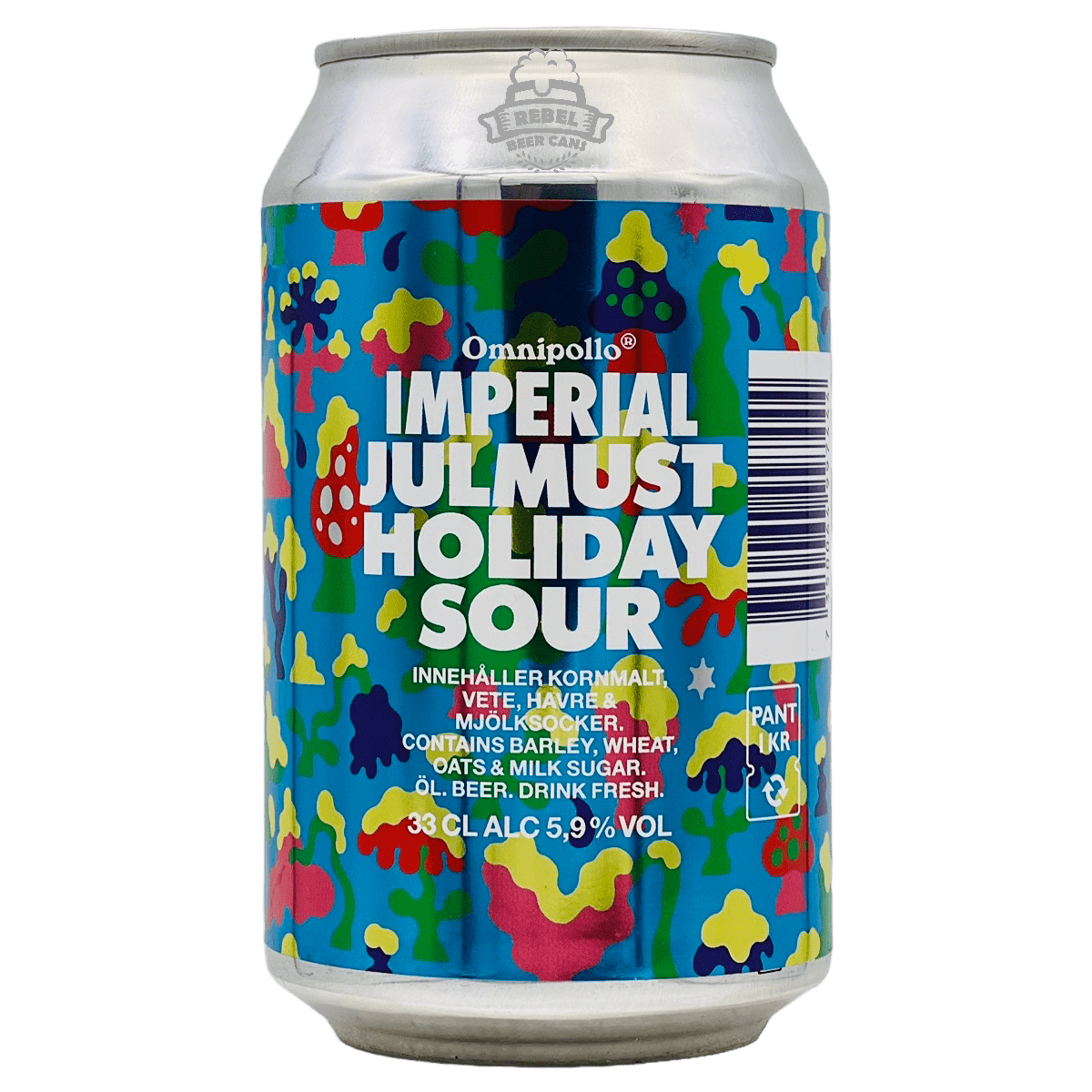 Пиво Omnipollo Imperial Julmust Holiday Sour, полутемное, нефильтрованное, 5,9%, ж/б, 0,33 л (R4767) - фото 1