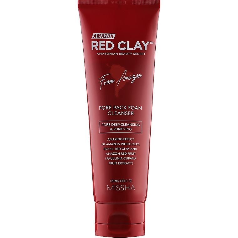 Пенка для умывания Missha Amazon Red Clay Pore Pack Foam Cleanser, 120 мл - фото 1