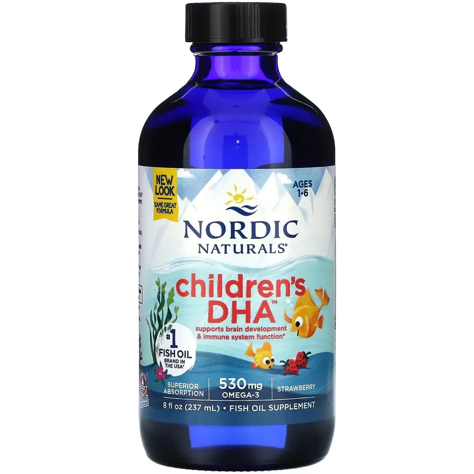 Риб'ячий жир для дітей Nordic Naturals Children's DHA зі смаком полуниці 237 мл - фото 1