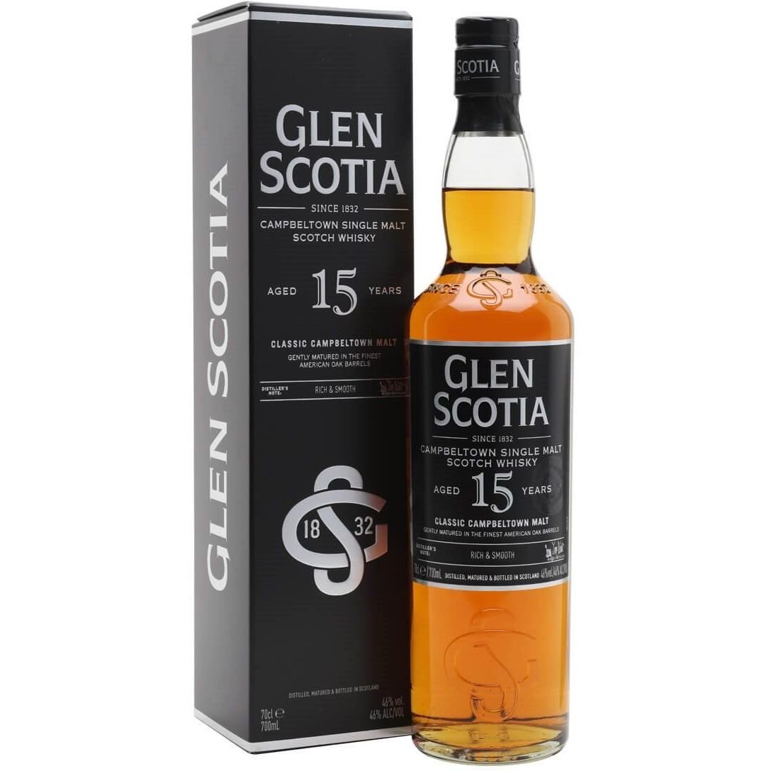 Виски Glen Scotia 15 yo Single Malt Scotch Whisky 46% 0.7 л, в подарочной упаковке - фото 1