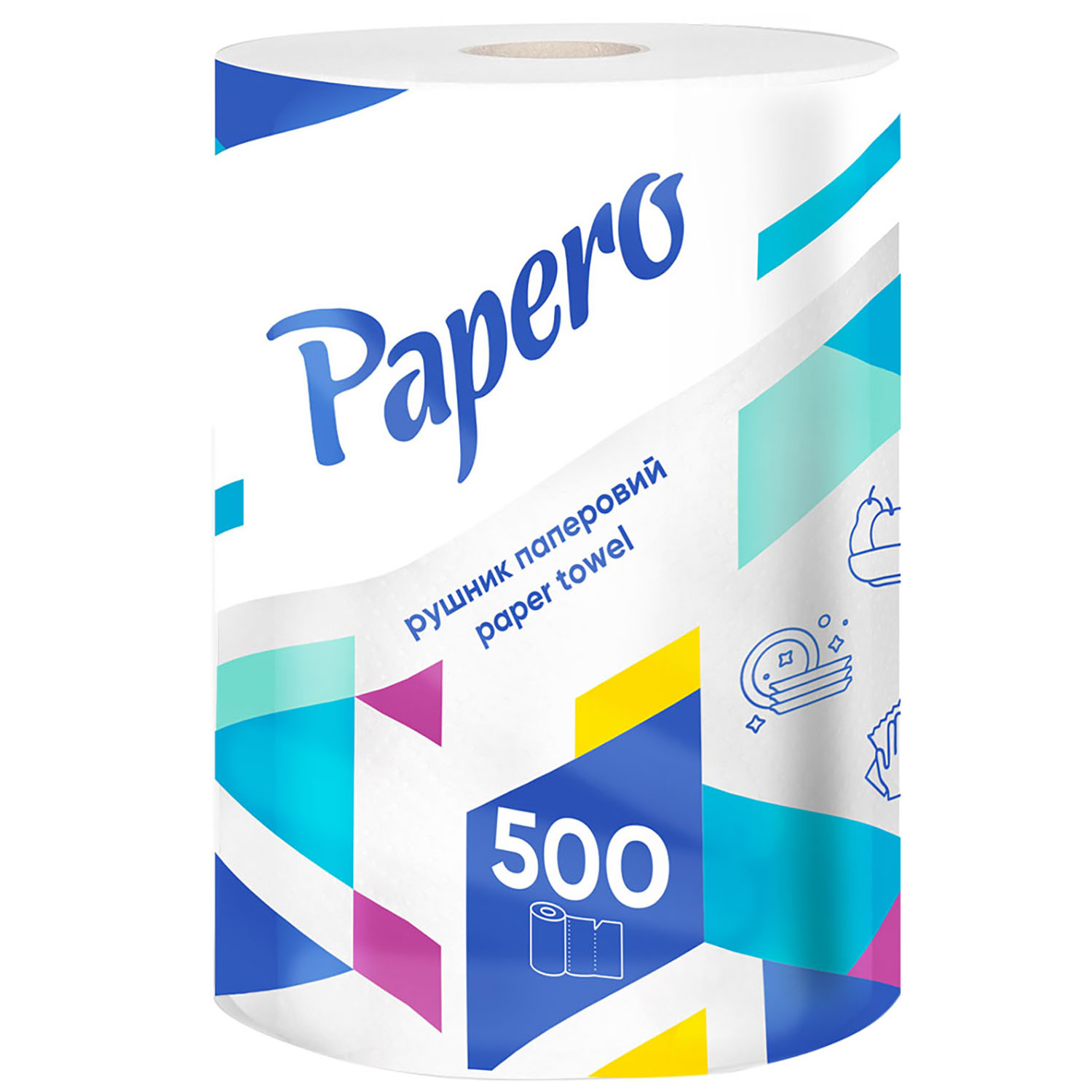 Рушники паперові Papero Джамбо 2 шарові 500 аркушів 62.5 м - фото 1