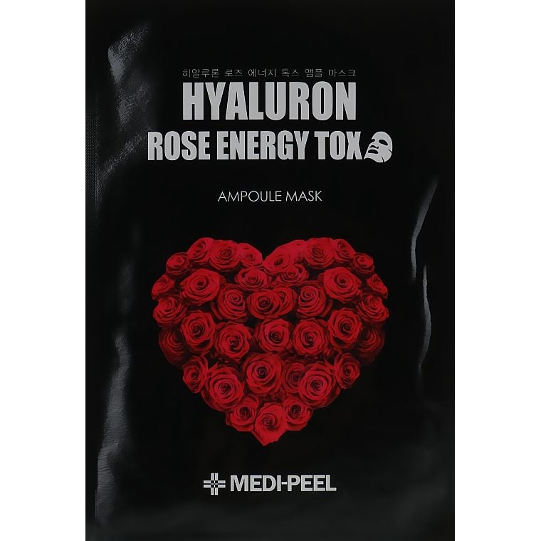 Тканевая маска с экстрактом розы Medi-Peel Hyaluron 100 Rose Energy Tox, 30 мл - фото 1