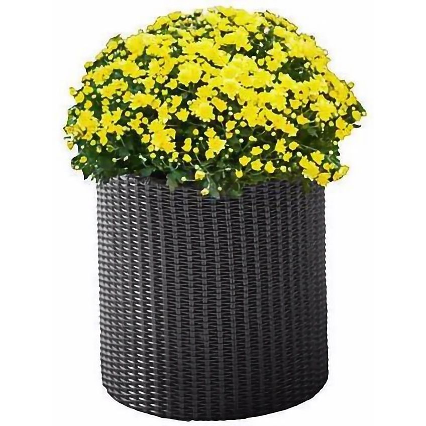 Горщик для квітів Keter M Cylinder Planter сірий 18 л (17197934902_M) - фото 1