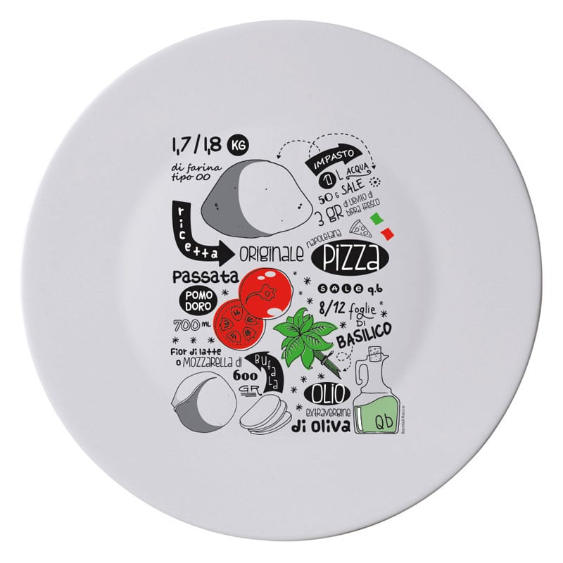 Тарелка Bormioli Rocco Pizza Recipe для пиццы, 33 см (419320F77321132) - фото 1