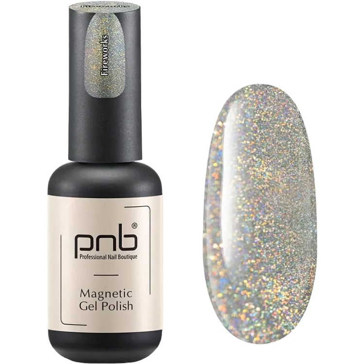 Магнітний гель-лак PNB Фейерверк UV/LED Magnetic Gel Polish PNB Fireworks 8 мл - фото 1