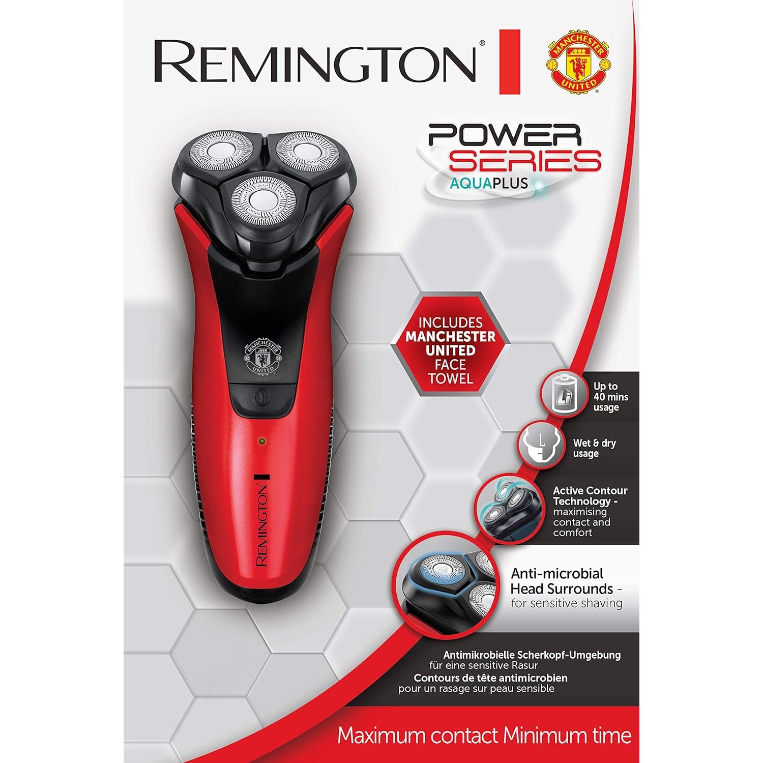 Электробритва Remington Manchester United Power Series Aqua черно-красная (PR1355) - фото 3