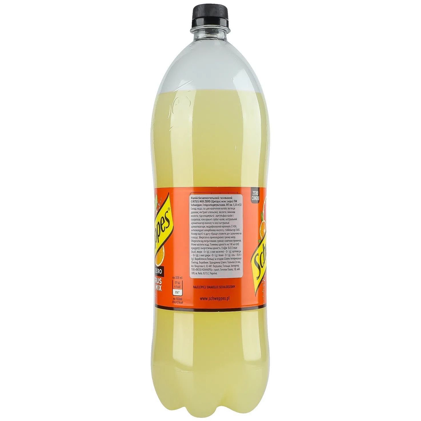 Напій Schweppes Citrus Mix Zero газований 1.35 л - фото 3