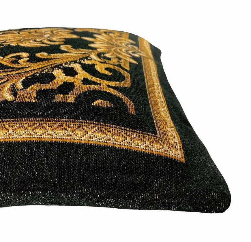 Подушка декоративная Прованс Baroque-3, 45х45 см, черный с золотым (25624) - фото 2