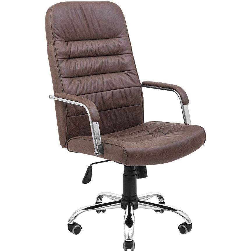 Кресло офисное Richman Лион Ю Хром M-1 Tilt коричневый (RCM-1060) - фото 1