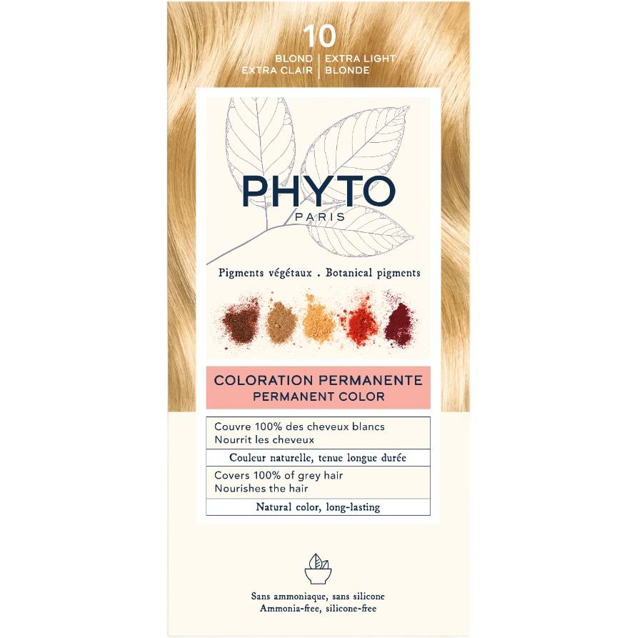 Крем-краска для волос Phyto Phytocolor, тон 10 (экстрасветлый блонд), 112 мл (PH10106) - фото 1