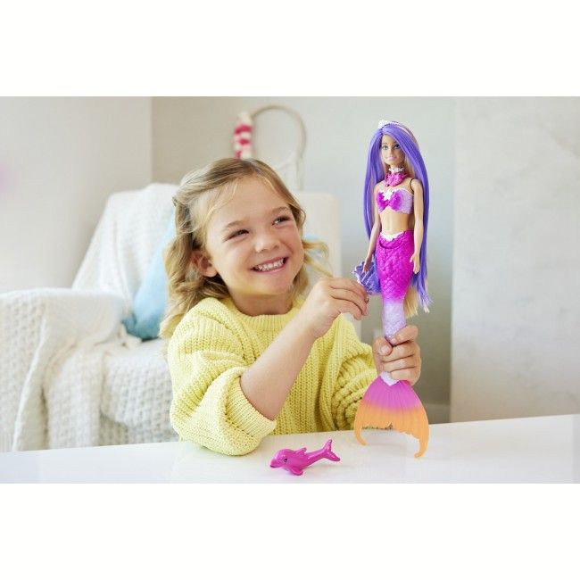 Кукла-русалка Barbie Dreamtopia Цветная магия (HRP97) - фото 8