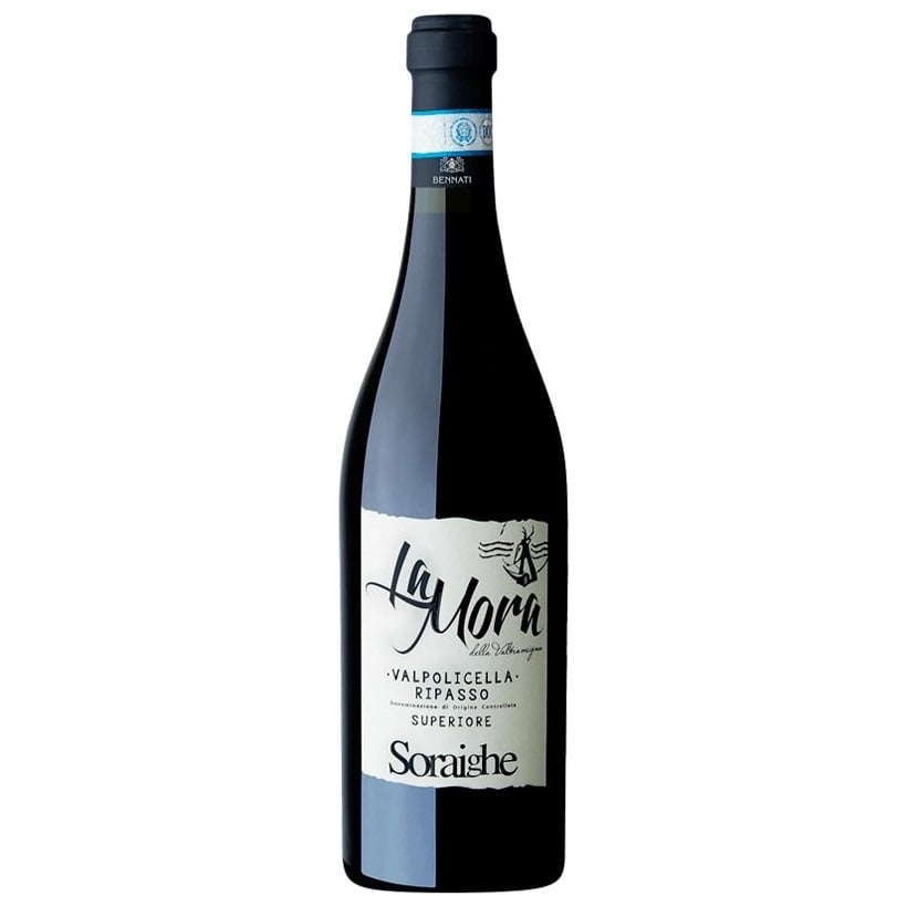 Вино Bennati Soraighe La Mora Valpolicella Superiore Ripasso, червоне, сухе, 14,5%, 0,75 л - фото 1