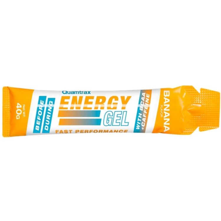 Энергетический гель Quamtrax Energy Gel + caffeine банан 18 шт. х 40 г - фото 2