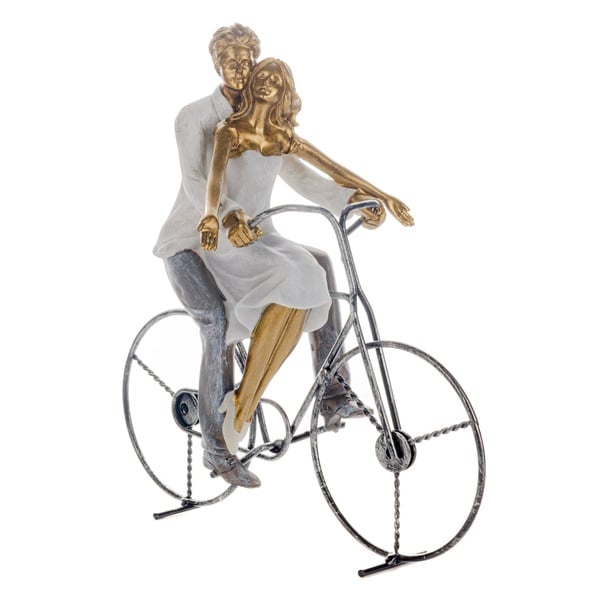 Фото - Статуетка / свічник Lefard Фігурка декоративна  Пара на велосипеді, 26х12,5х26,5 см  (192-072)