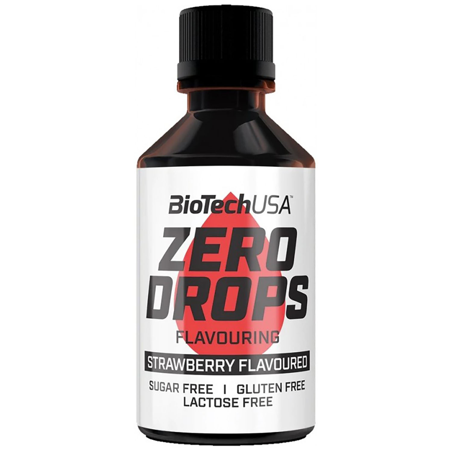 Сахарозаменитель Biotech Zero Drops Strawberry ароматизированный жидкий 50 мл - фото 1
