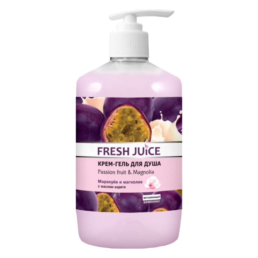 Крем-гель для душа Fresh Juice Passion fruit & Magnolia, 750 мл - фото 1
