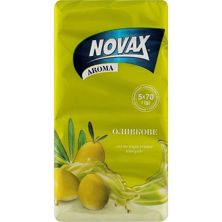 Туалетное мыло Novax Aroma Оливковое 350 г (5 шт. х 70 г) - фото 1