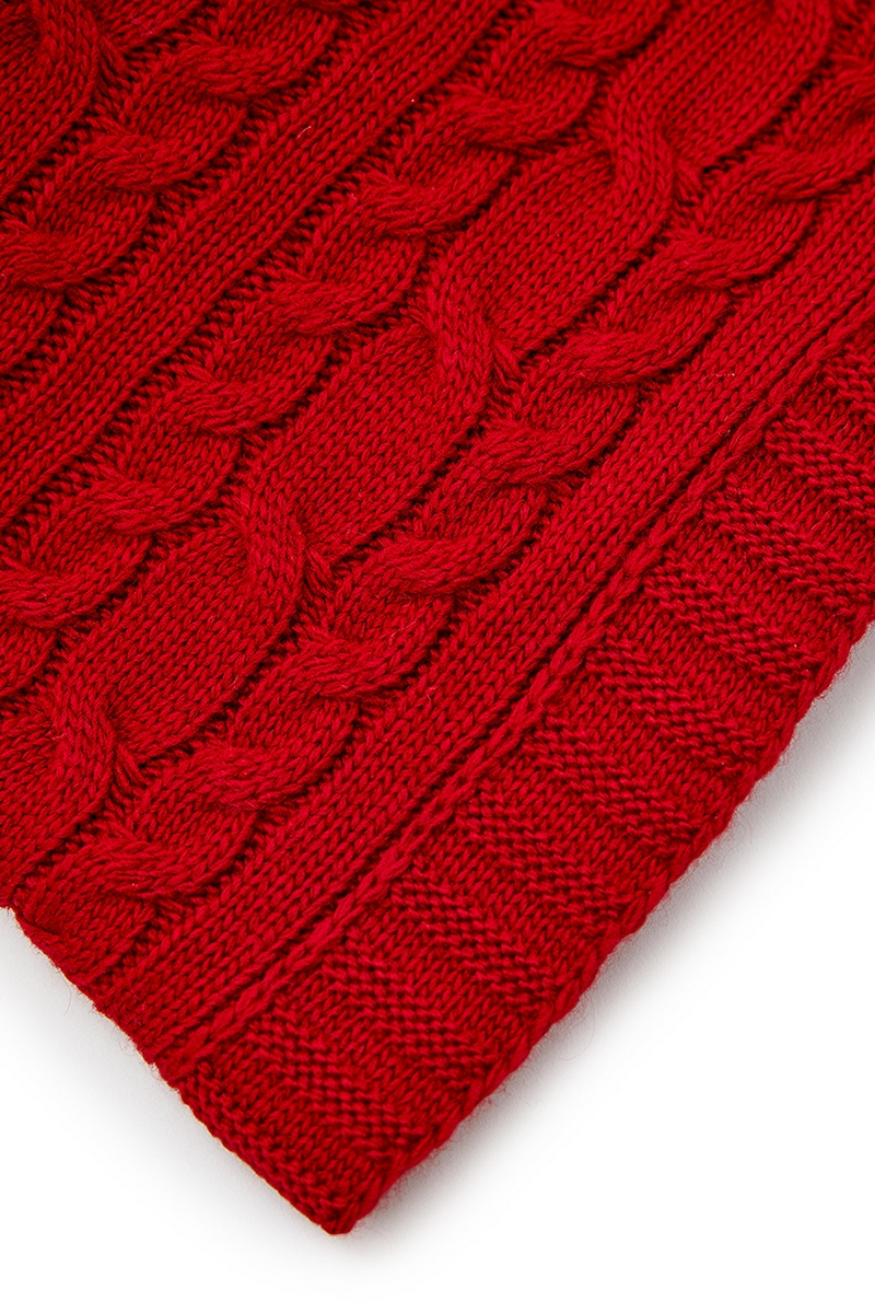 Вязаный плед с наволочками Sewel, красный (OA797030000) - фото 4