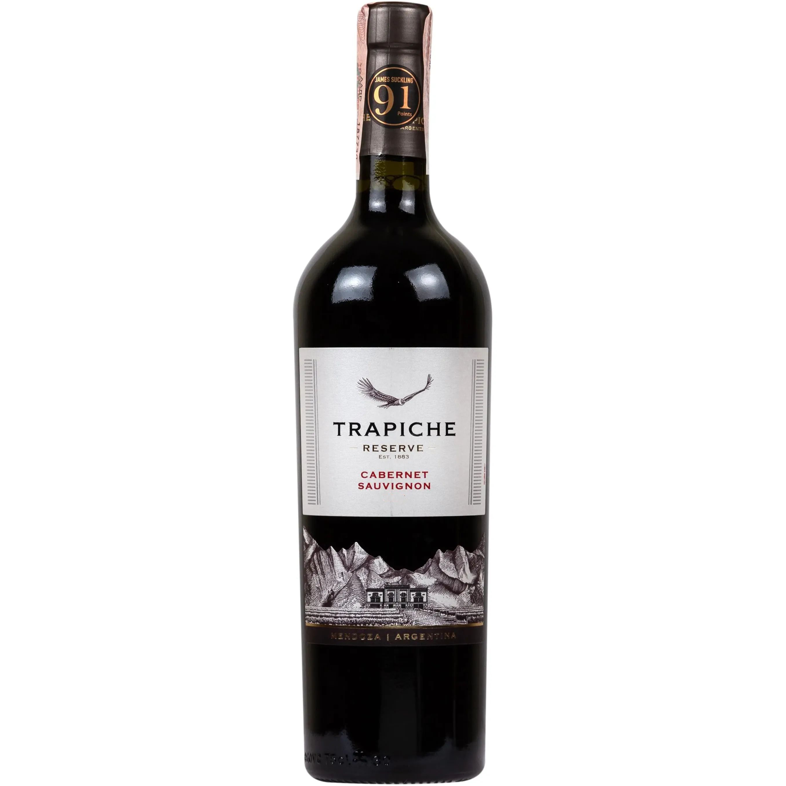 Вино Trapiche Reserve Cabernet Sauvignon, красное, сухое, 13,5%, 0,75 л - фото 1