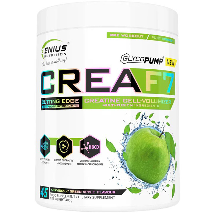 Креатин Genius Nutrition Crea F7 Green Apple 405 г - фото 1