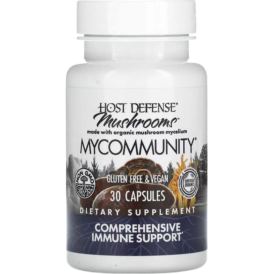 Підтримка імунітету комплекс із 17 грибів Fungi Perfecti Mushrooms Comprehensive Immune Support 30 капсул - фото 1