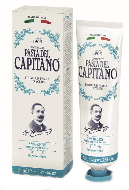 Зубная паста Pasta del Capitano Smokers, для курильщиков, 75 мл - фото 1