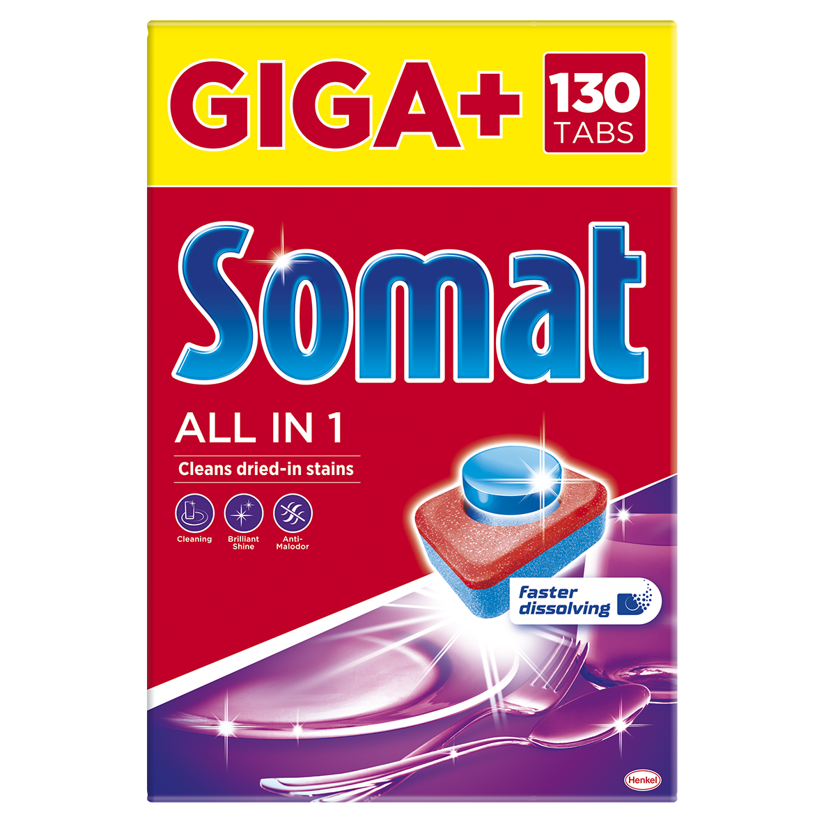 Таблетки для посудомоечных машин Somat All in 1 Giga, 130 шт. (825762) - фото 1