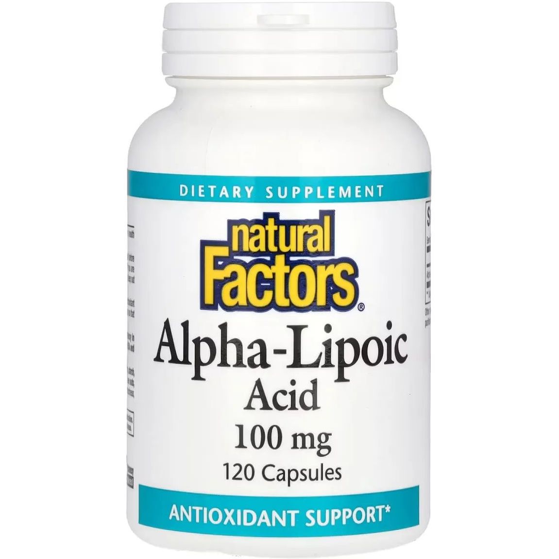 Альфа-ліпоєва кислота Natural Factors Alpha-Lipoic Acid 100 мг 120 капсул - фото 1