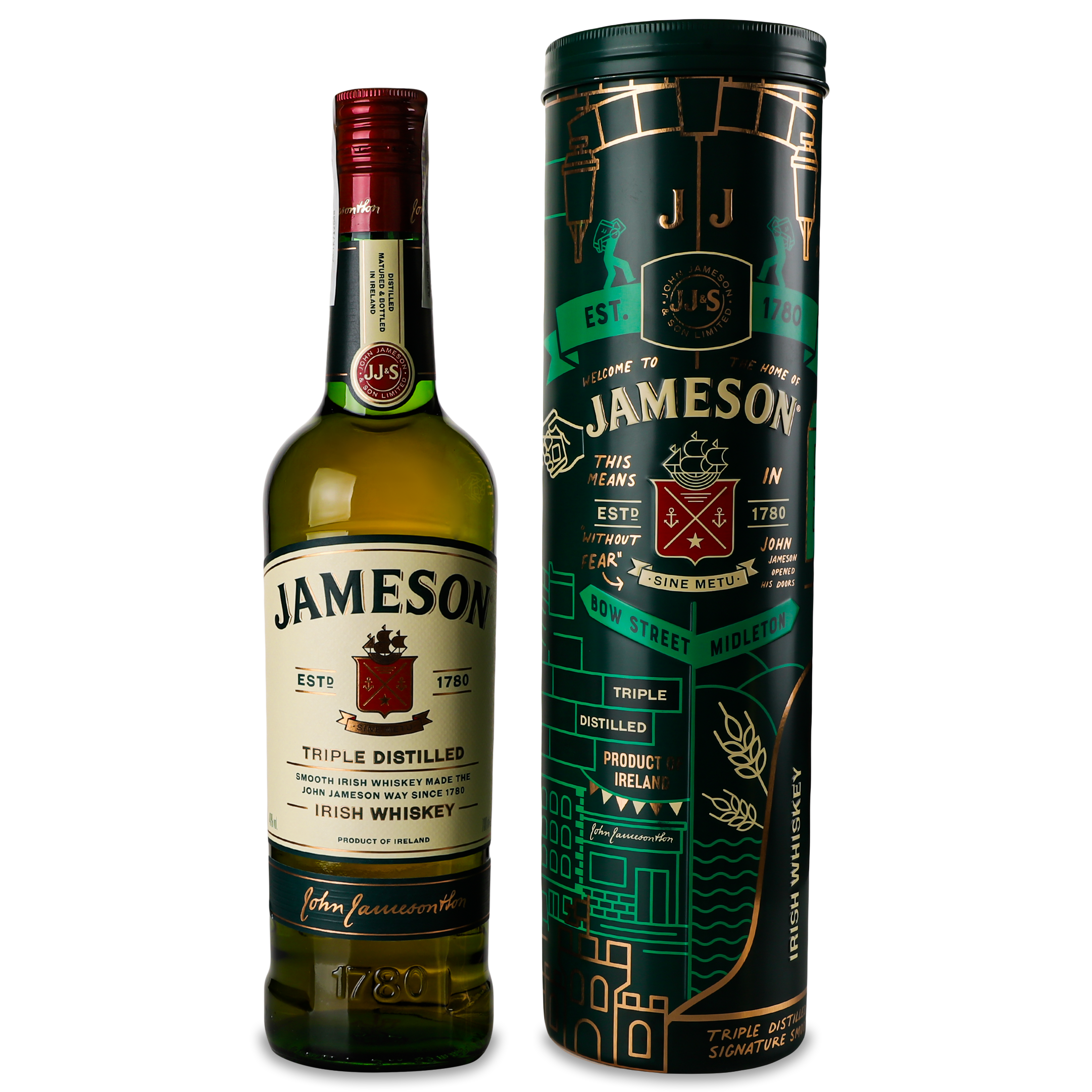 Віскі Jameson Irish Whisky, в металевій коробці, 40%, 0,7 л (67881) - фото 1