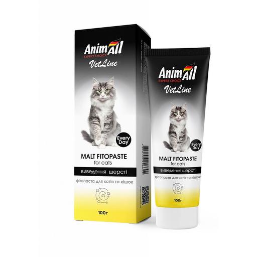 Фітопаста AnimAll VetLine Malt для виведення шерсті у котів, 100 г (150570) - фото 1