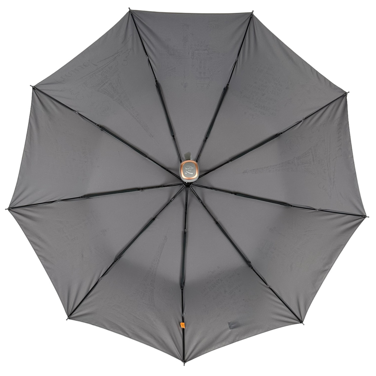 Женский складной зонтик полуавтомат Frei Regen 97 см серый - фото 4