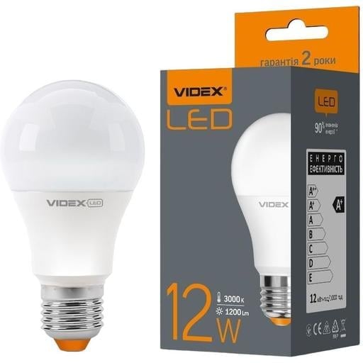 Світлодіодна лампа LED Videx A60e 12W E27 3000K (VL-A60e-12273) - фото 1