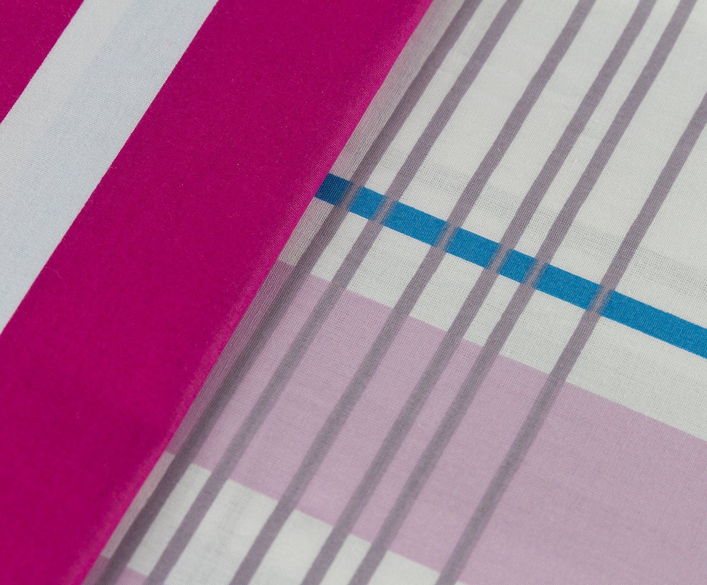 Комплект постільної білизни Hobby Poplin Stripe, поплін, 220х200 см, фуксія (8698499130517) - фото 3