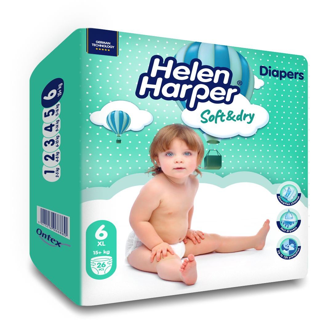 Підгузки Helen Harper Soft & Dry New XL (6) 15+ кг 26 шт. - фото 2