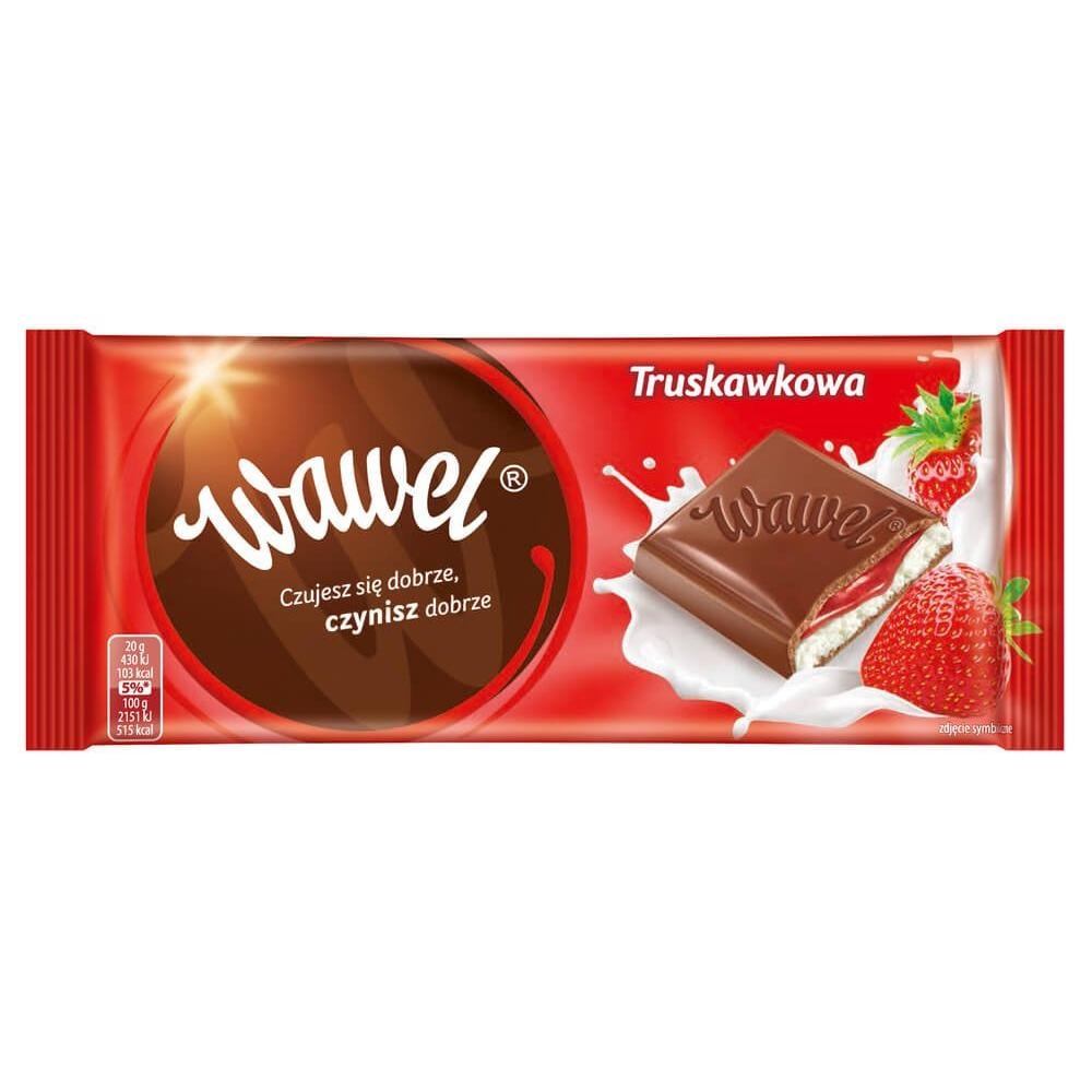 Шоколад молочний Wawel Полуниця та йогурт 100 г (691258) - фото 1