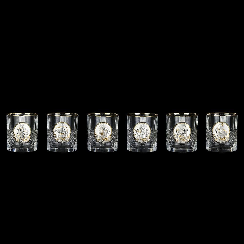 Набір для віскі Boss Crystal Гербовий з козаками 7 предметів (B7KOZ1GG) - фото 3