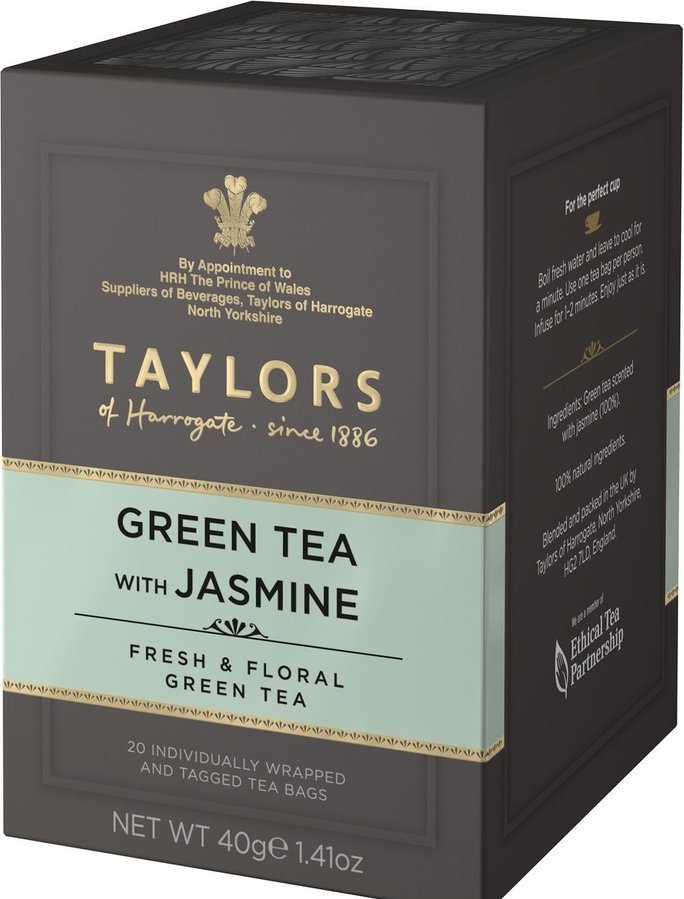 Чай зелений Taylors of Harrogate з жасмином, 40 г (802593) - фото 1