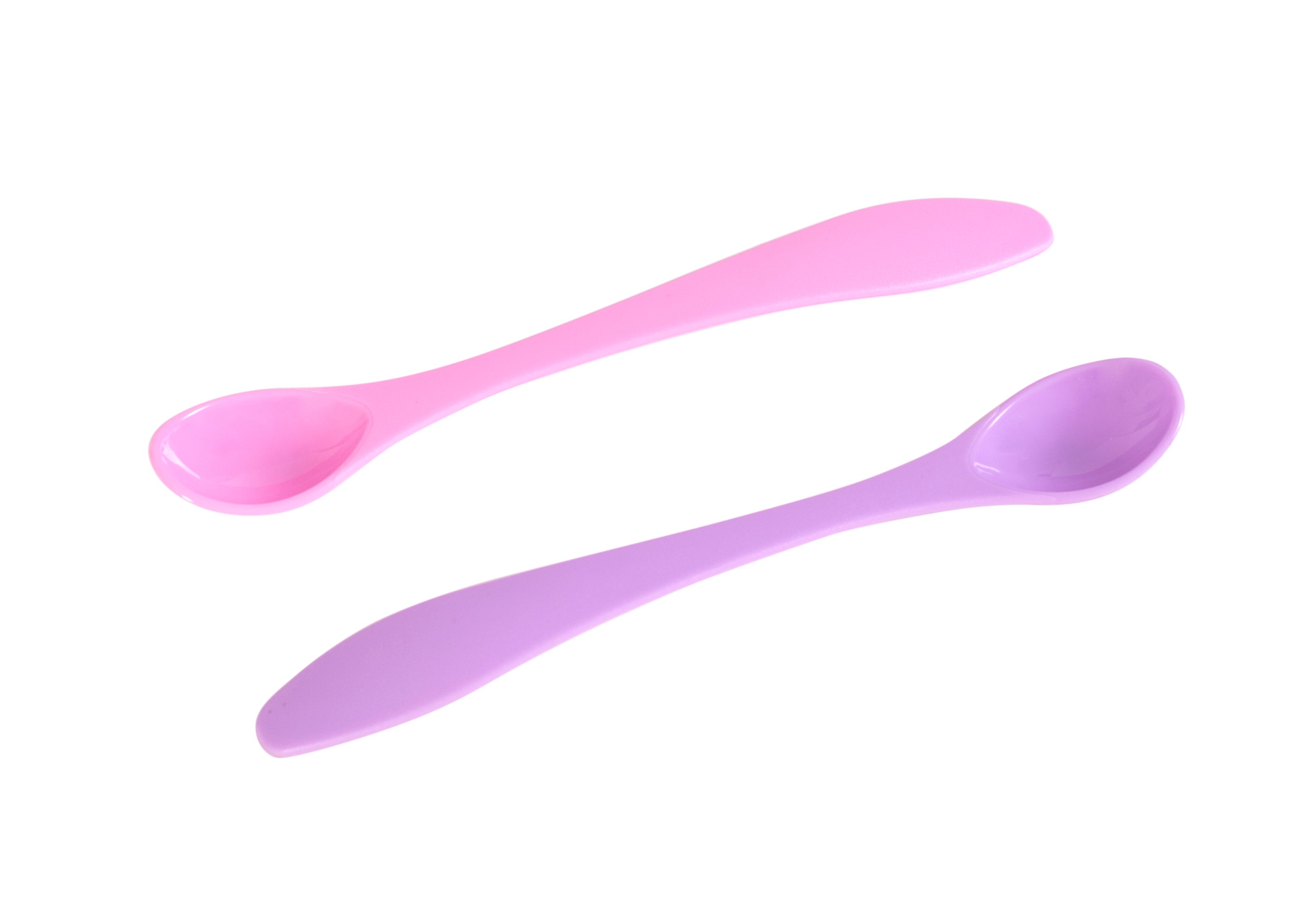Ложечки для кормления Baby Team, розовый и фиолетовый, 2 шт. (6101_розовый_и_фиолетовый) - фото 2