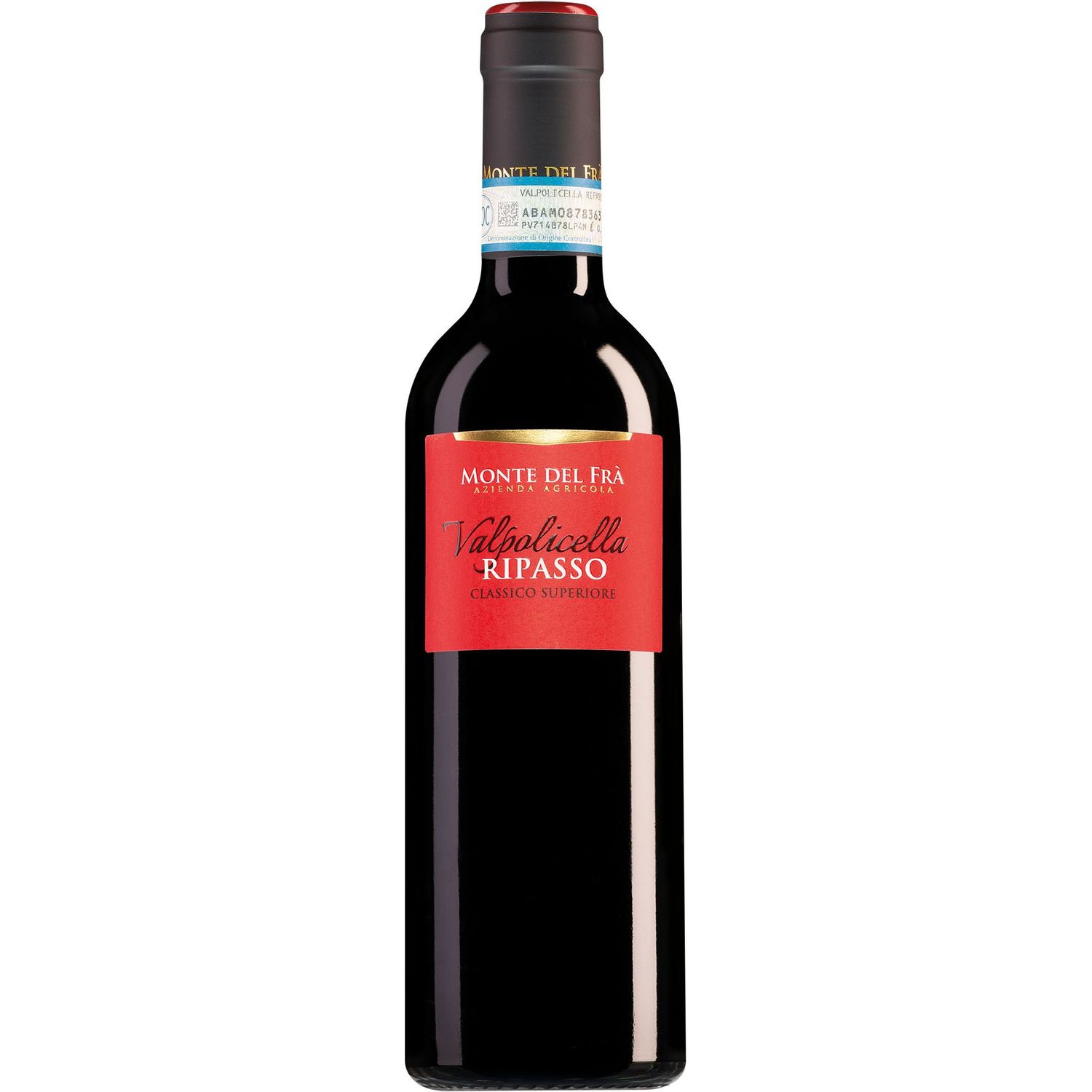 Вино Monte Del Fra Valpolicella Ripasso Superiore Classico DOC, красное, сухое, 0,375 л - фото 1