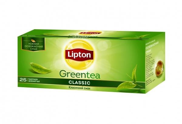 Зелений чай Lipton Classic, 25 пакетиків - фото 1
