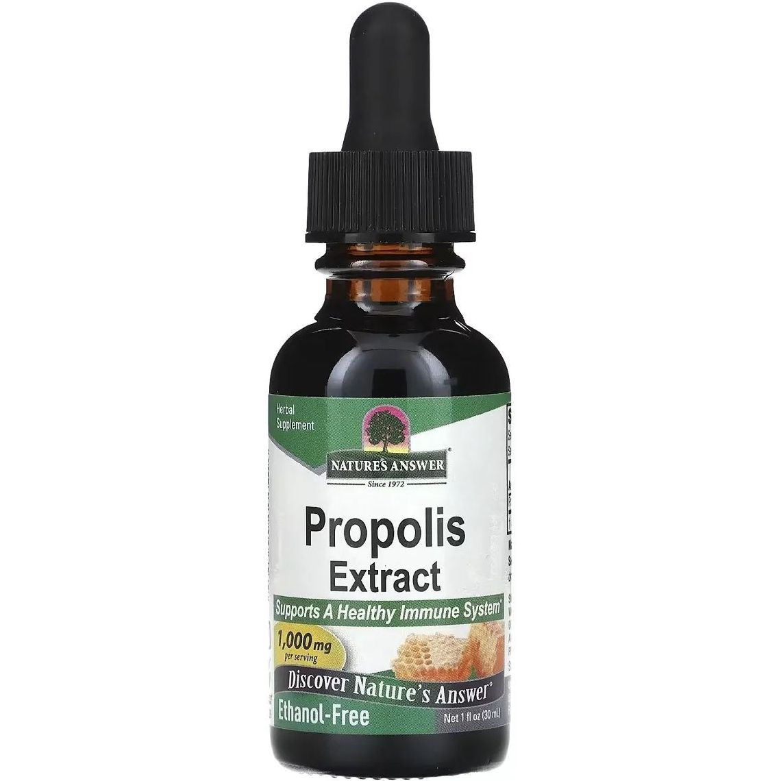 Екстракт прополіс Nature's Answer Propolis Extract Alcohol-Free 1000 мг 30 мл - фото 1