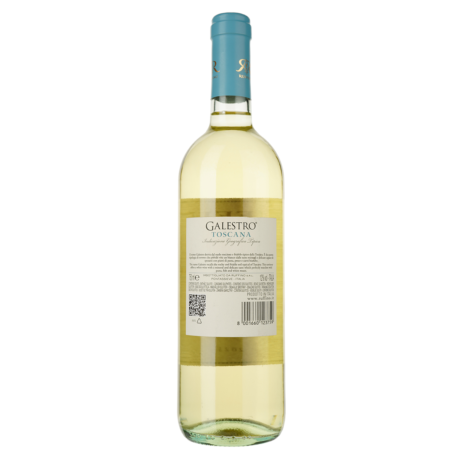 Вино Ruffino Galestro, белое, сухое, 12%, 0,75 л - фото 2