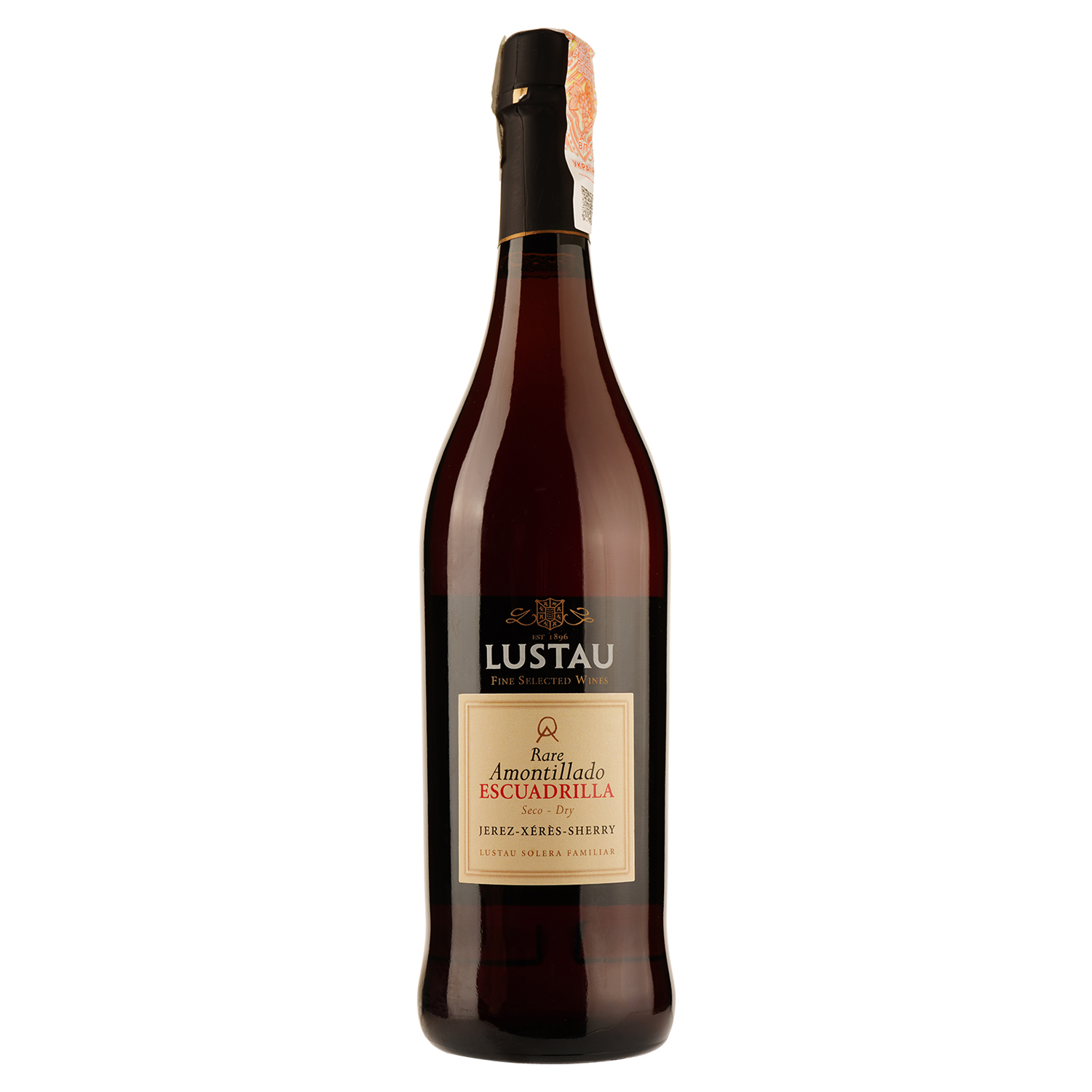 Вино Emilio Lustau Rare Amontillado Escuadrilla Jerez, белое, сухое, 18,5%, 0,75 л - фото 1
