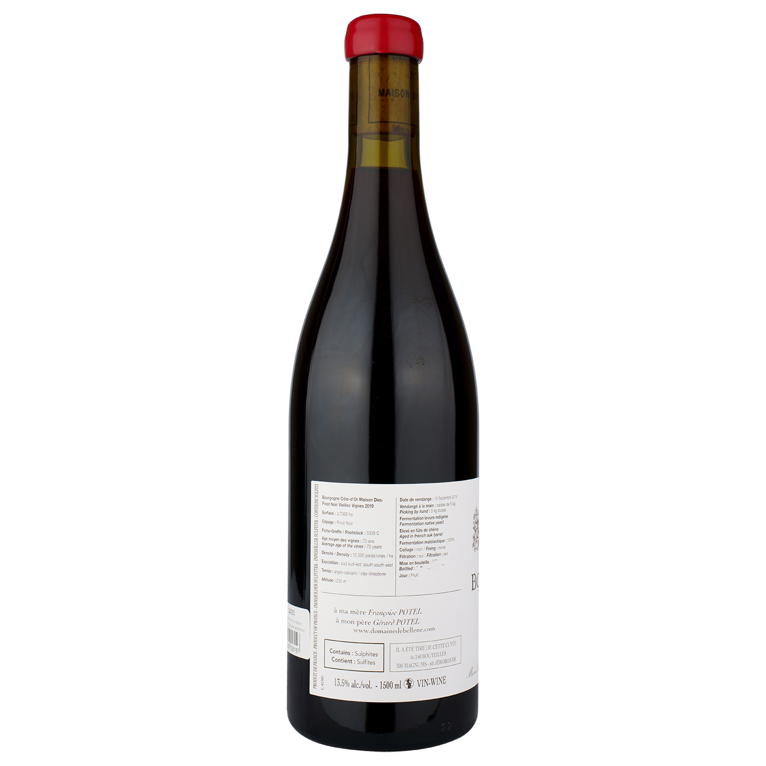 Вино Domaine de Bellene Bourgogne Pinot Noir Maison Dieu 2019, красное, сухое, 0,75 л (Q4260) - фото 2