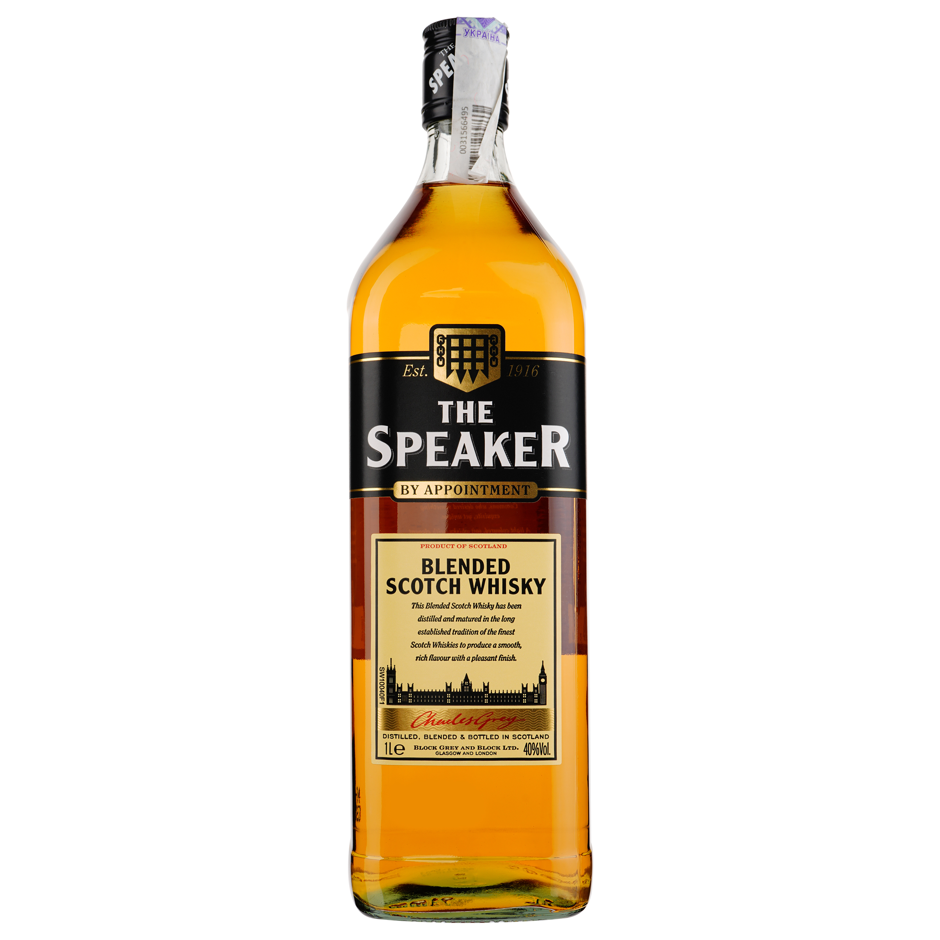 Віскі шотландський Speaker 3 YO Blended 40%, 1 л - фото 1