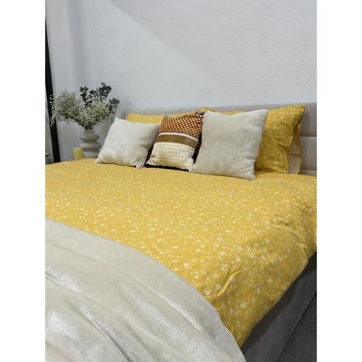 Комплект постельного белья Ecotton полуторный 250951 Цветок на желтом (24278) - фото 4
