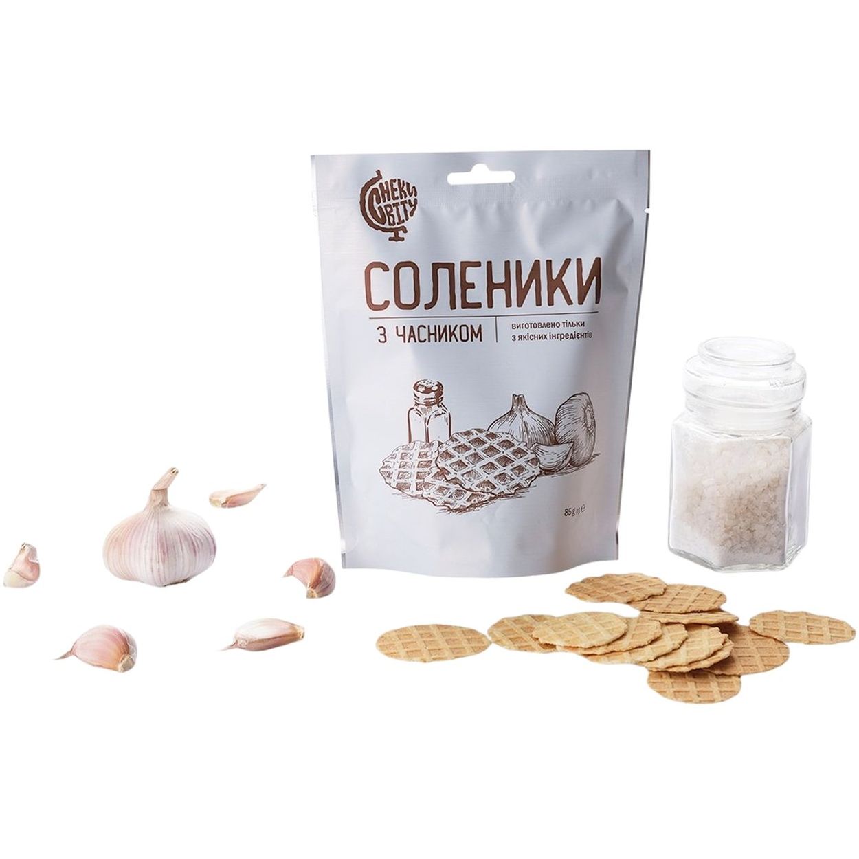 Соленики Снеки Світу с чесноком 85 г (904686) купить в Киеве, Украине ...