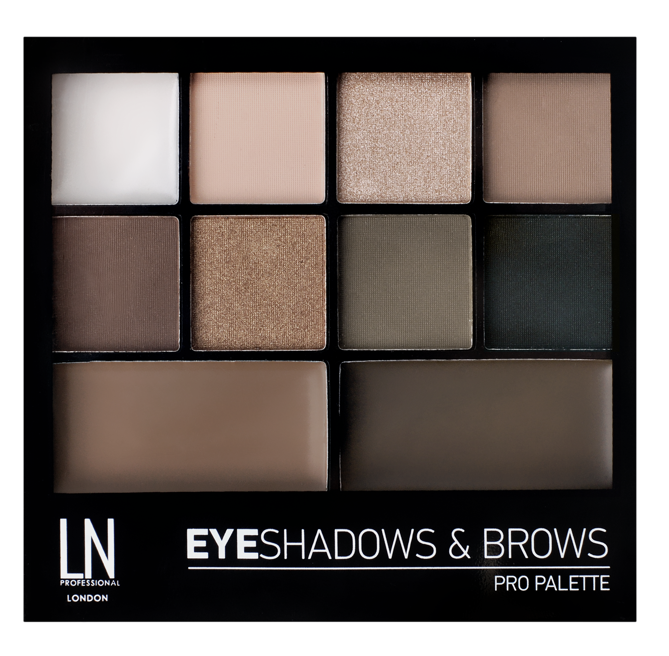 Палетка для макіяжу очей LN Professional Eyeshadows&Brows Pro Palette Kit, відтінок 03, 12 г - фото 1